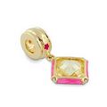 Lauren G. Adams Gabriella Yellow Cubic Zirconium Charm W/ Gold Bead